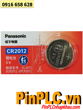 Panasonic CR2012, Pin 3v Lithium Panasonic CR2012 chính hãng, Xuất xứ Indonesia (MẪU MỚI)